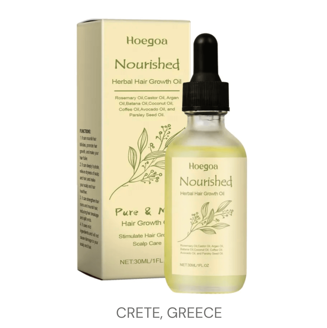 |Greece| #1 Hair growth oil (Rosemary oil, Castor Oil, Argan Oil, Batana oil, Coconut oil, Coffee oil, Avocado oil, Parsley seed oil.....)